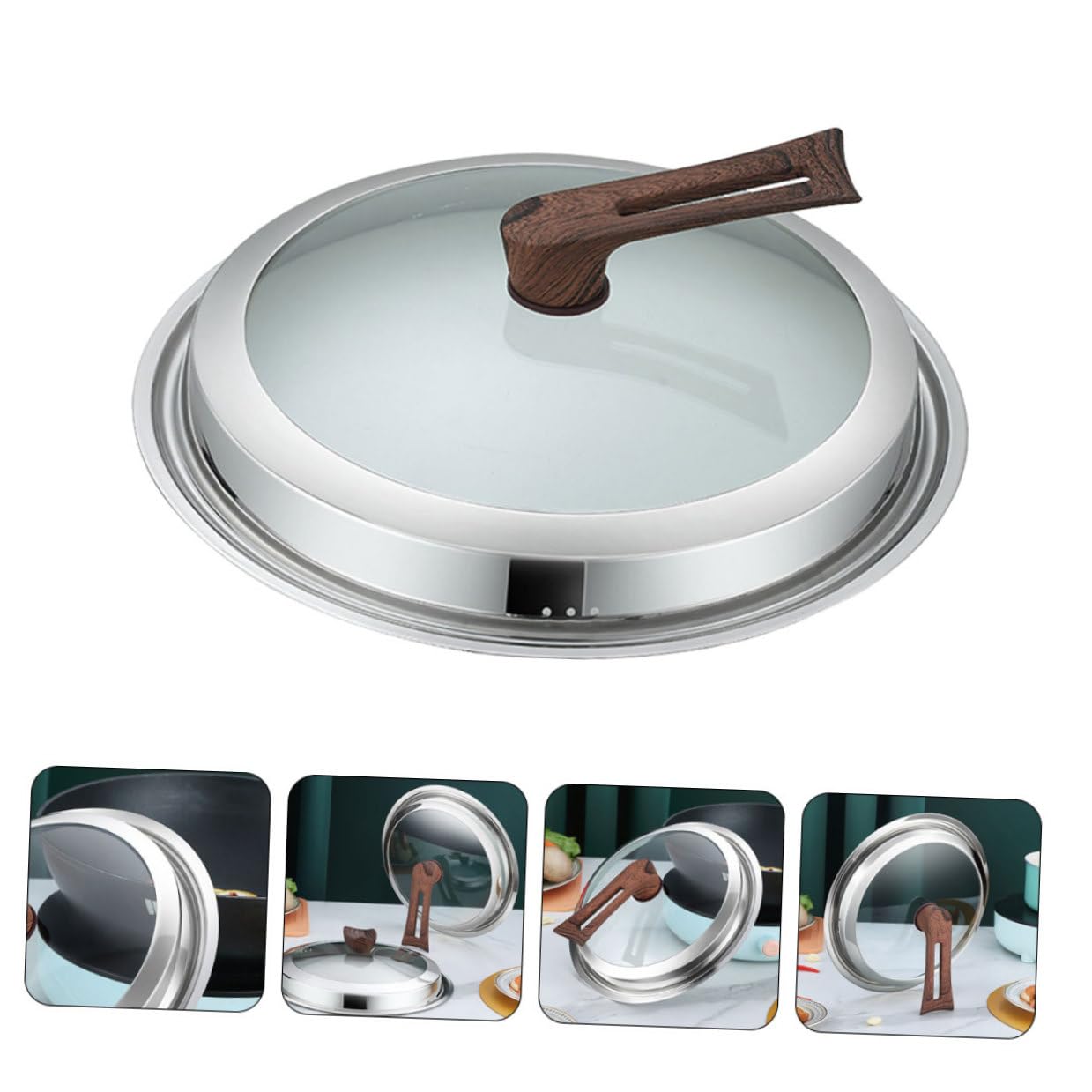 Coperchio per Padelle e Pentole in Acciaio Inox Vetro