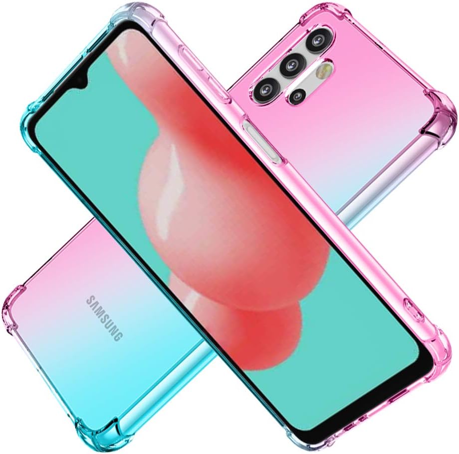 Amazon.com: Galaxy A32 5G Case, Samsung A32 5G Case，HNHYGETE Transparent  Shockproof Slim Two-Color Soft TPU Protection Cover Cases for Samsung  Galaxy A32 5G (Pink/Green) : Cell Phones \u0026 Accessories
