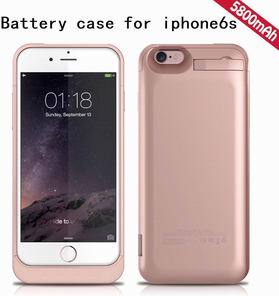 Battery Case for Iphone 6/6s 4.7inch with 5800mah,shipped By Express Dhl/fedex/ups (Rose Gold)
