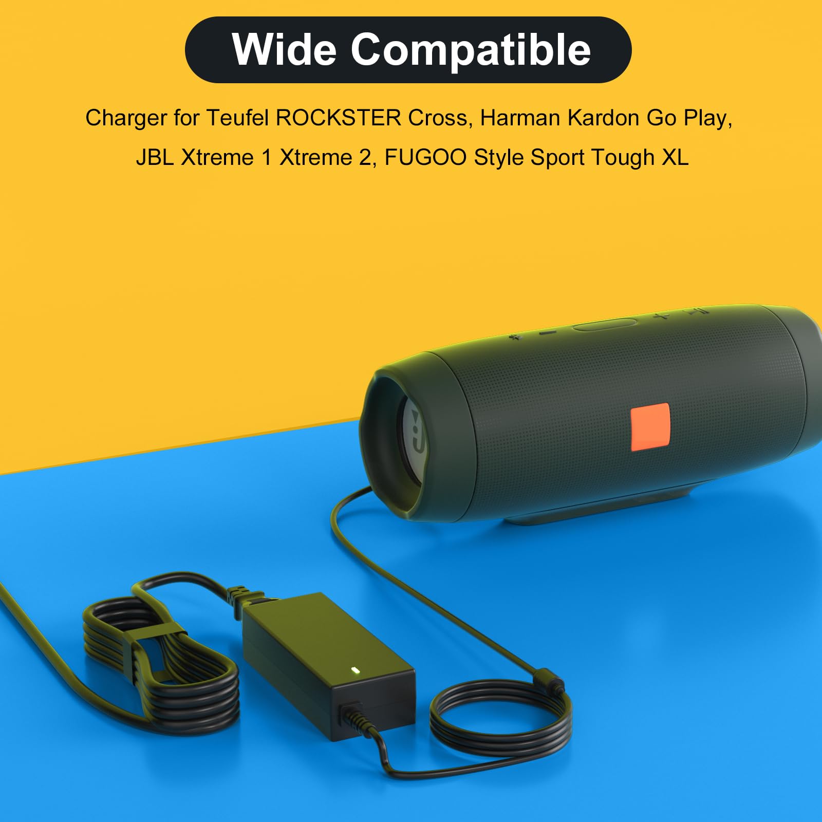 65W 19V Ladegerät für Teufel ROCKSTER Cross Harman Kardon Go Play JBL Xtreme 1 Xtreme 2 FUGOO Style Sport Tough XL Bluetooth-Lautsprecher Netzteil