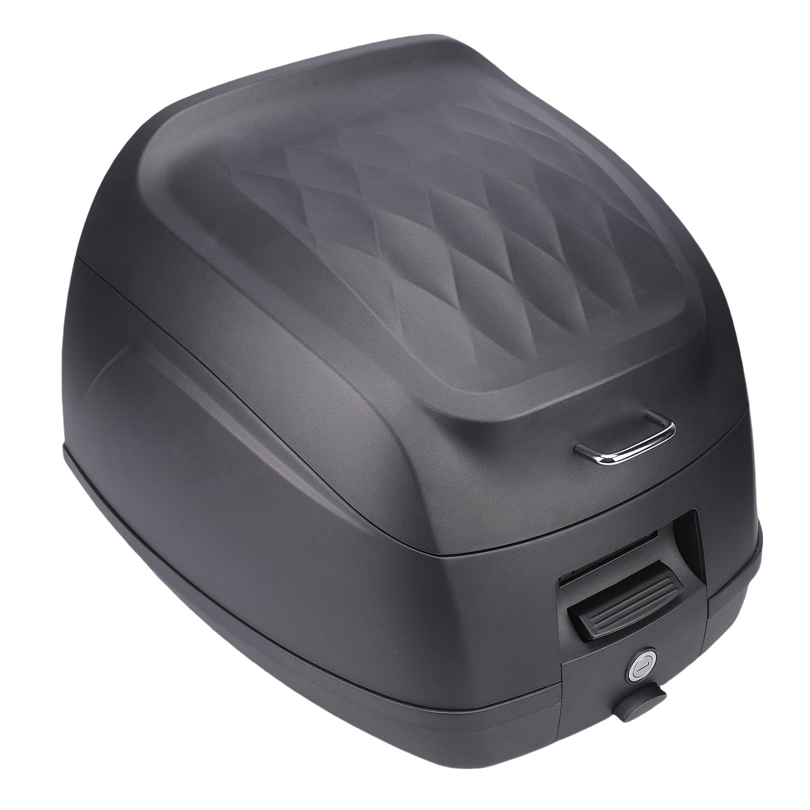 SIXRUN Baúl para Motocicleta de 32 litros, Caja de Almacenamiento de Metal ABS Impermeable con Cerradura Antirrobo para Motocicletas y Scooters (Grey)