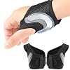 Thumb Wrist Support Brace, CMC Joint Thumb Arthritis Brace with Aluminum Insert, CMC Joint Stabilizer for Arthritis Pain Relief, Osteoarthritis, Tendonitis, 1 Pair, Ambidextrous, Black