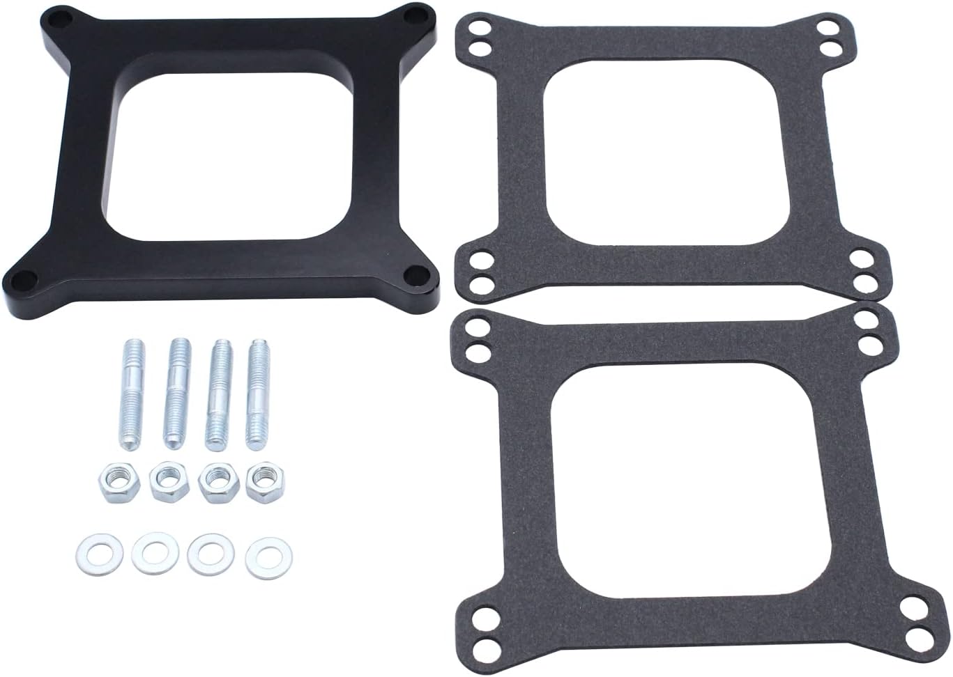 1 SET Black Carb spacers 1/2" Tall Open Phenolic Carburetor