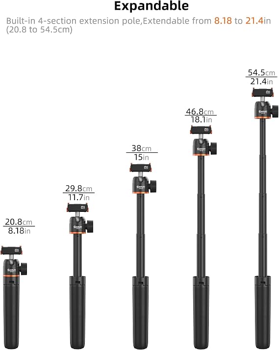 21.4 Osmo Action Selfie Stick Tripod, for DJI Action 5 Pro/4/3, Osmo-360