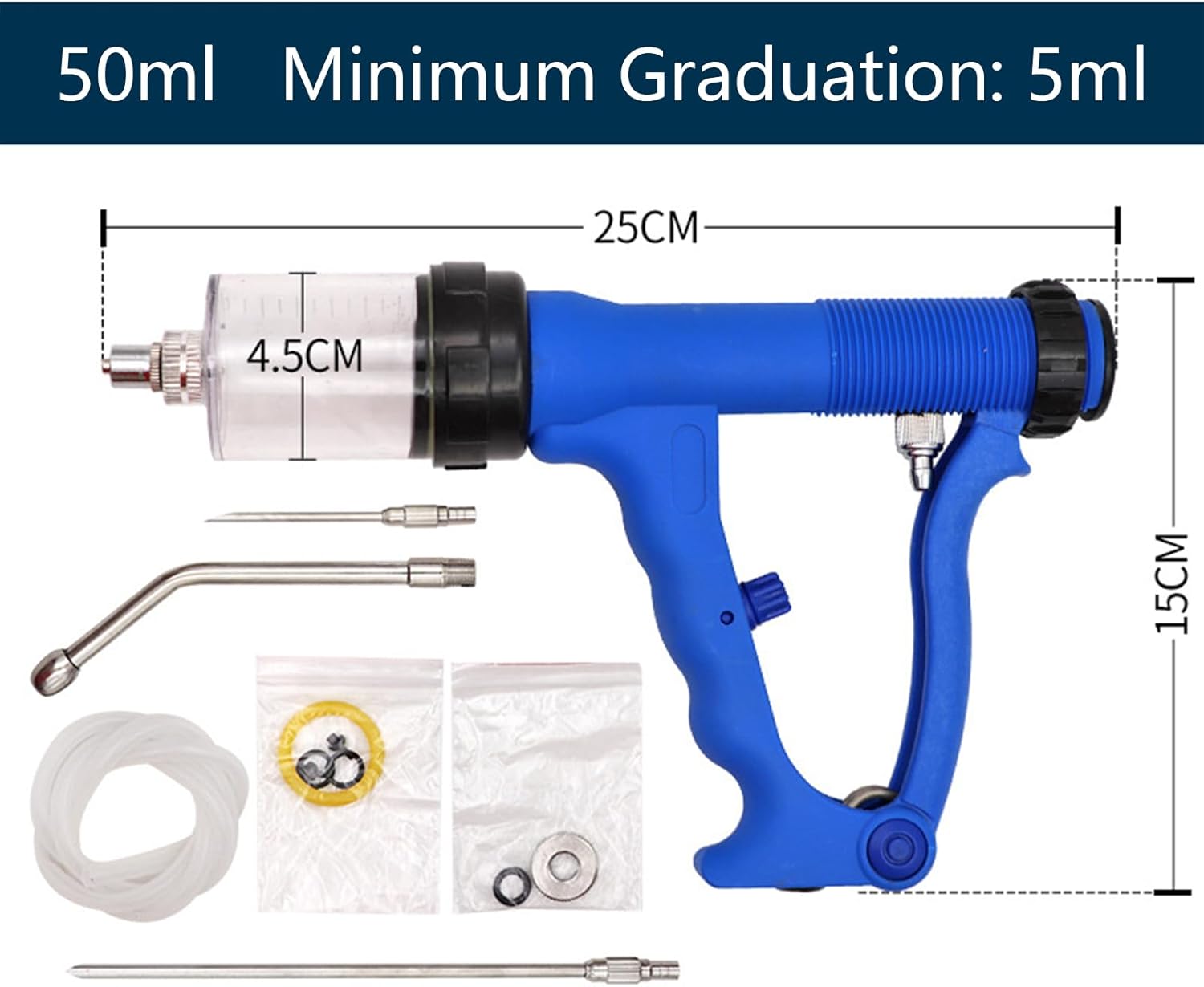 Veterinary Feng Gun - Adjustable Continuous Syringe for Livestock Care - Perfect for Pigs, Cattle, Horses & Sheep Health Management