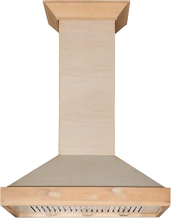 ZLINE 36 in. Unfinished Wooden Wall Mount Range Hood - Includes Motor