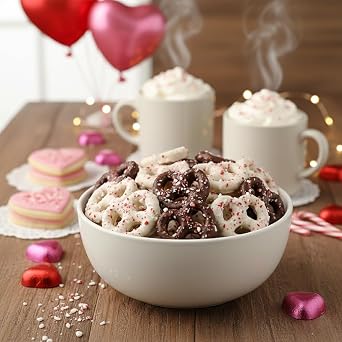 Father's Day Chocolate Covered Yogurt Peppermint Pretzel Gift Basket - Gourmet Pretzels Gift Box - Food Gift Basket - Chocolate Food Treat Gifts for Men and Women