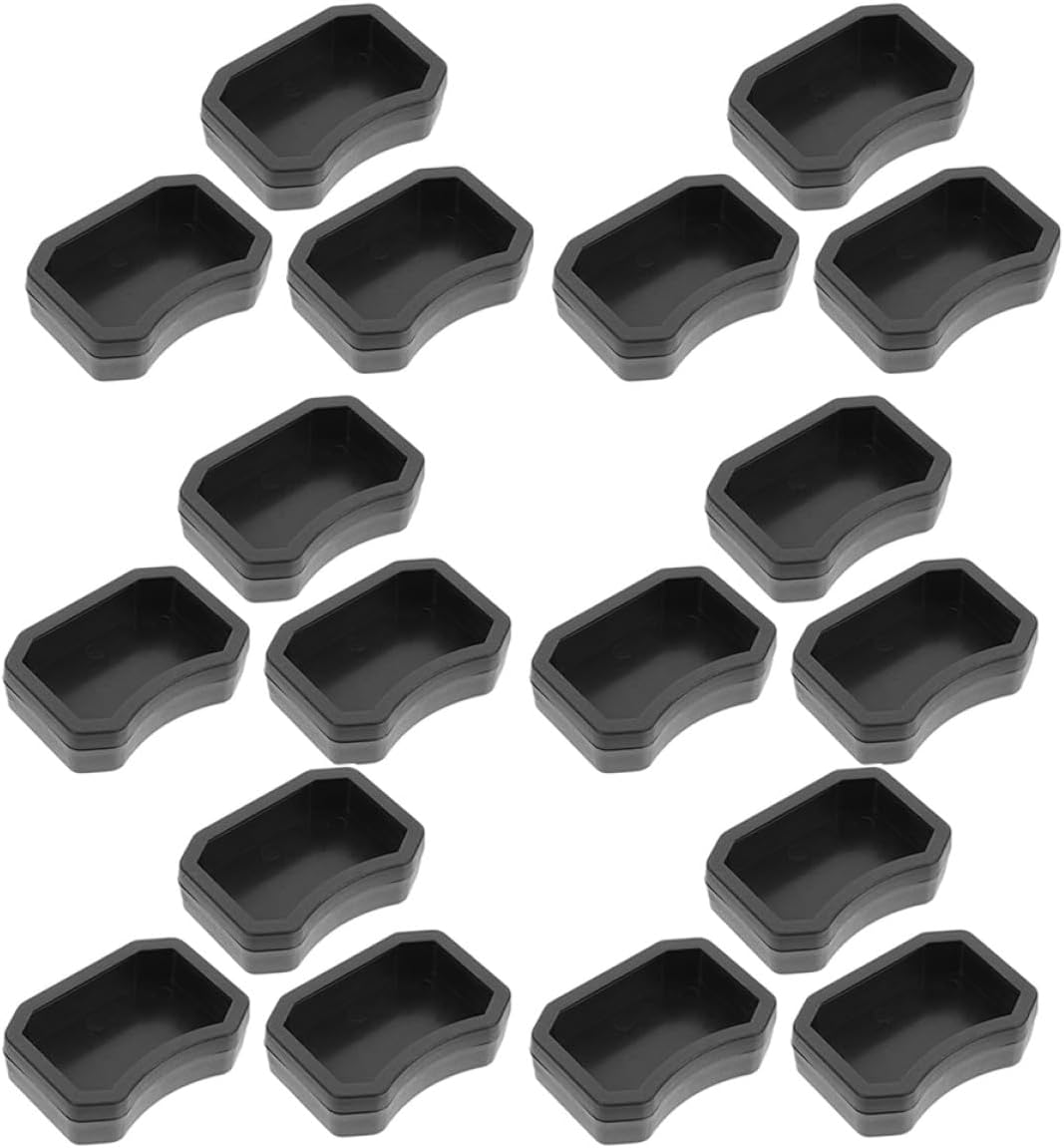 20pcs Reptile Food Water Bowls Feeding Basins for Small Lizards Geckos Bearded Dragons Terrarium Accessories Black