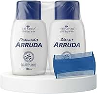 Arruda Kit Infantil e Adulto Shampoo 140ml + Condicionador 140ml + Pente Fino - Combate Piolhos, Lêndeas e Caspa - Aroma Perfumado e Natural