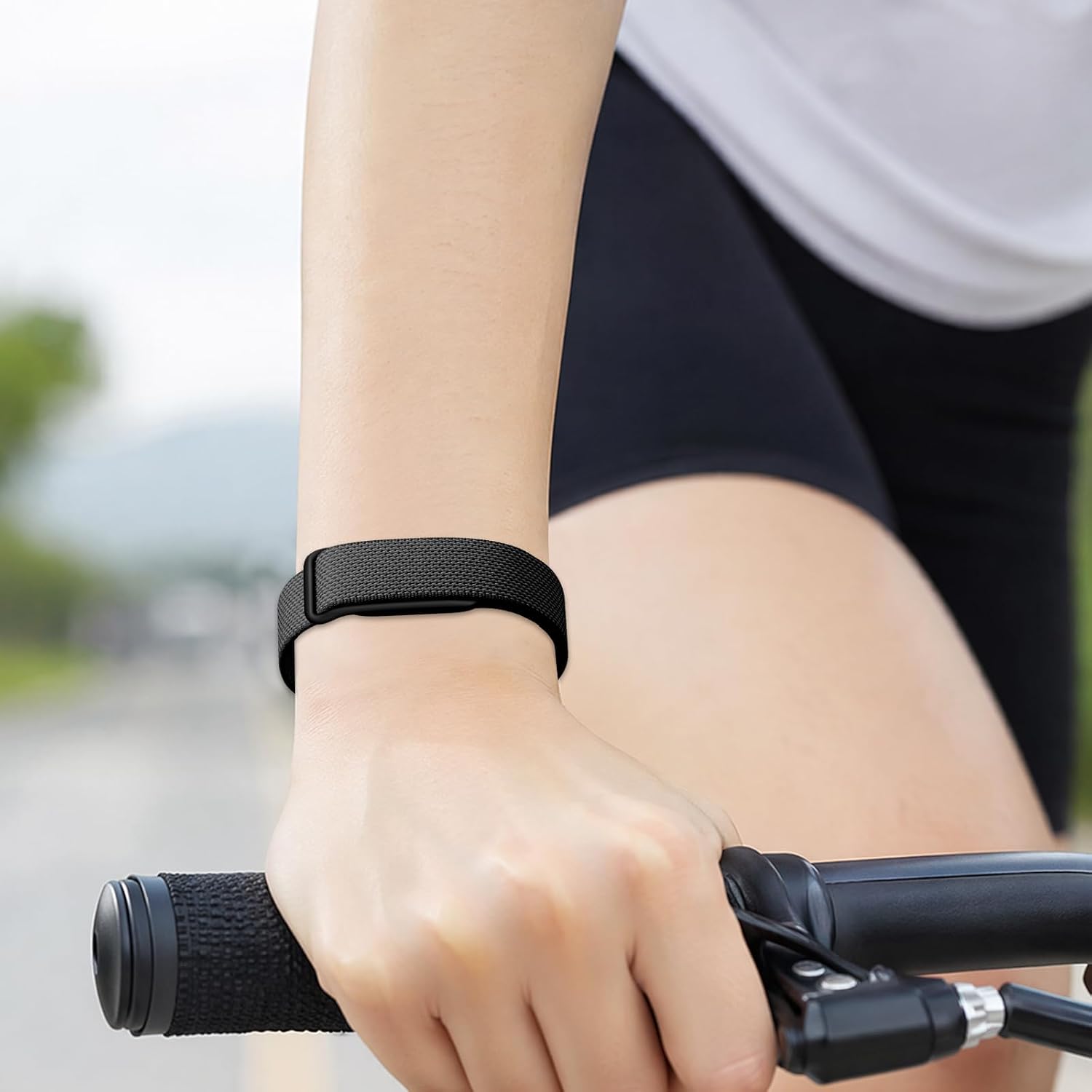 Нейлоновый ремешок для Google Fitbit Air Hook and Strap — сменный регулируемый тканый ремешок на запястье для фитнес-трекера Fitbit Air без дисплея, 5,6–8,5 дюймов, без драгоценных камней