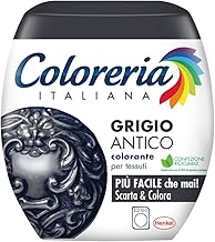 Coloreria Italiana Grey Dye for Fabrics and Clothes in Washing Machine, Antique Grey, 1 Pack