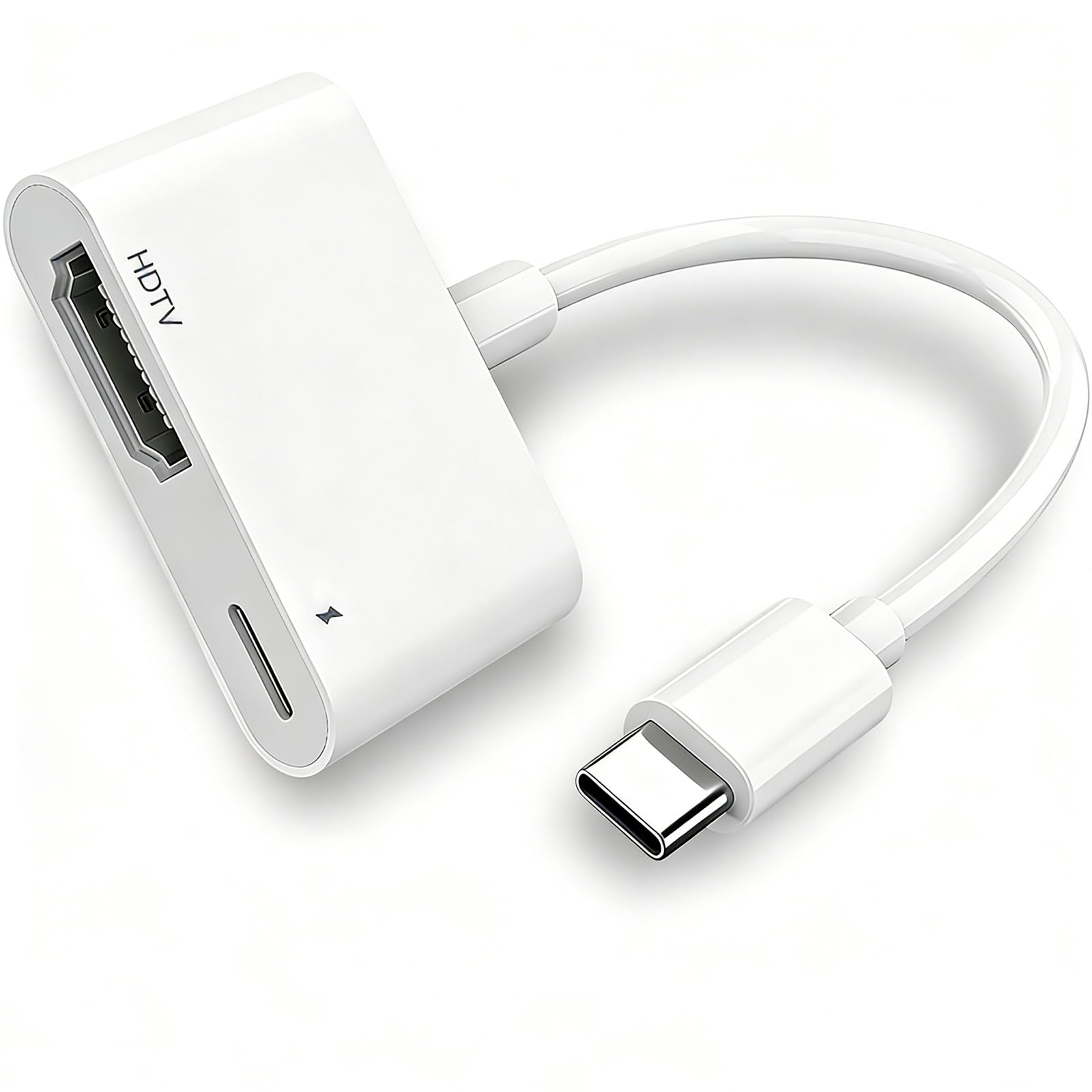 USB C to HDTV Adapter 4K@60Hz with 100W PD Fast Charging[MFi Certified], Compatible with iPhone 17/16/15 Pro Max, MacBook, iPad Pro, Galaxy S25, Switch & More – HD to USB C Cord for HDTV/Monitor