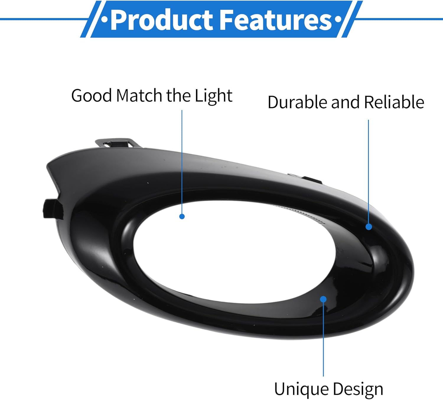 Front Left Fog Light Grill for Honda Civic 2014-2015 Front Lower Bumper Fog Light Cover Inserts No.71117TR3A51 Black ABS 1 Pc - Image 6