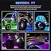 Rich Choices 240 LEDs Rock Lights Kit for Trucks,Dreamcolor 10pcs Underglow Neon Light Pod with Bluetooth App Control Flashing Music Mode Wheel Well Light for Car Jeep Truck ATV RZR UTV SUV Off Road
