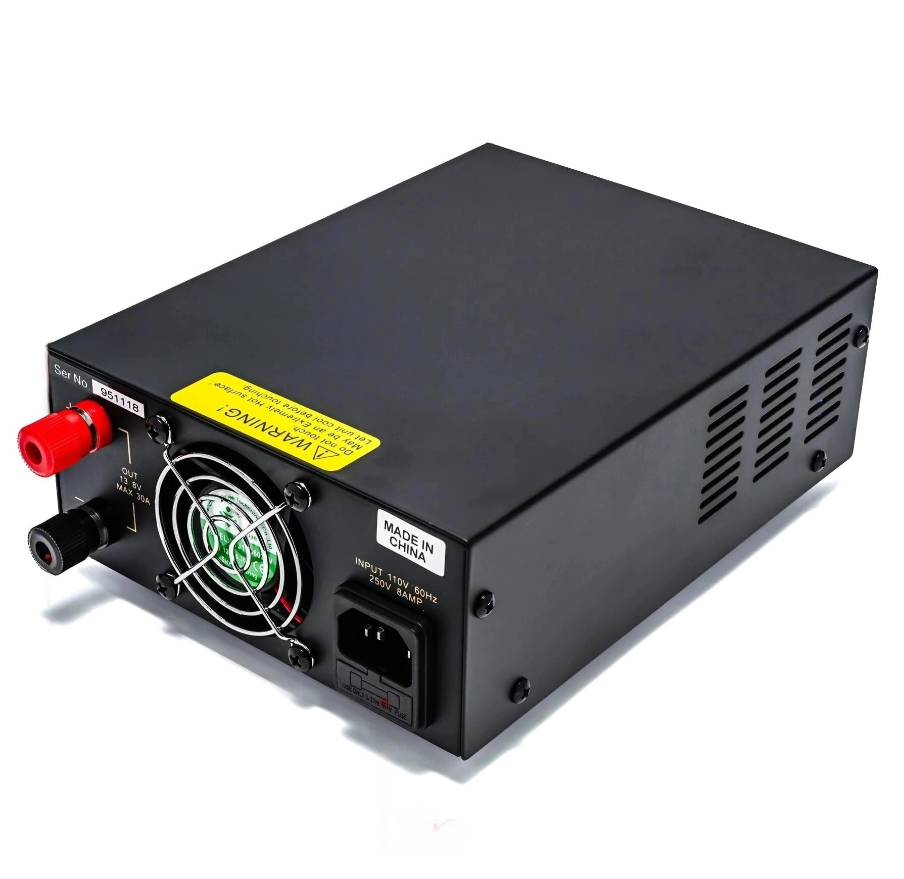 Alimentatore banca da 13,8 V 30 A, alimentatore di commutazione radio prosciutto, alimentatore CC analogico regolato con spina di sigaretta per radio amatoriale