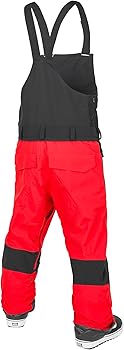 Volcom unisex-adult Rain Gore-tex Bib Overall, Crimson, Medium