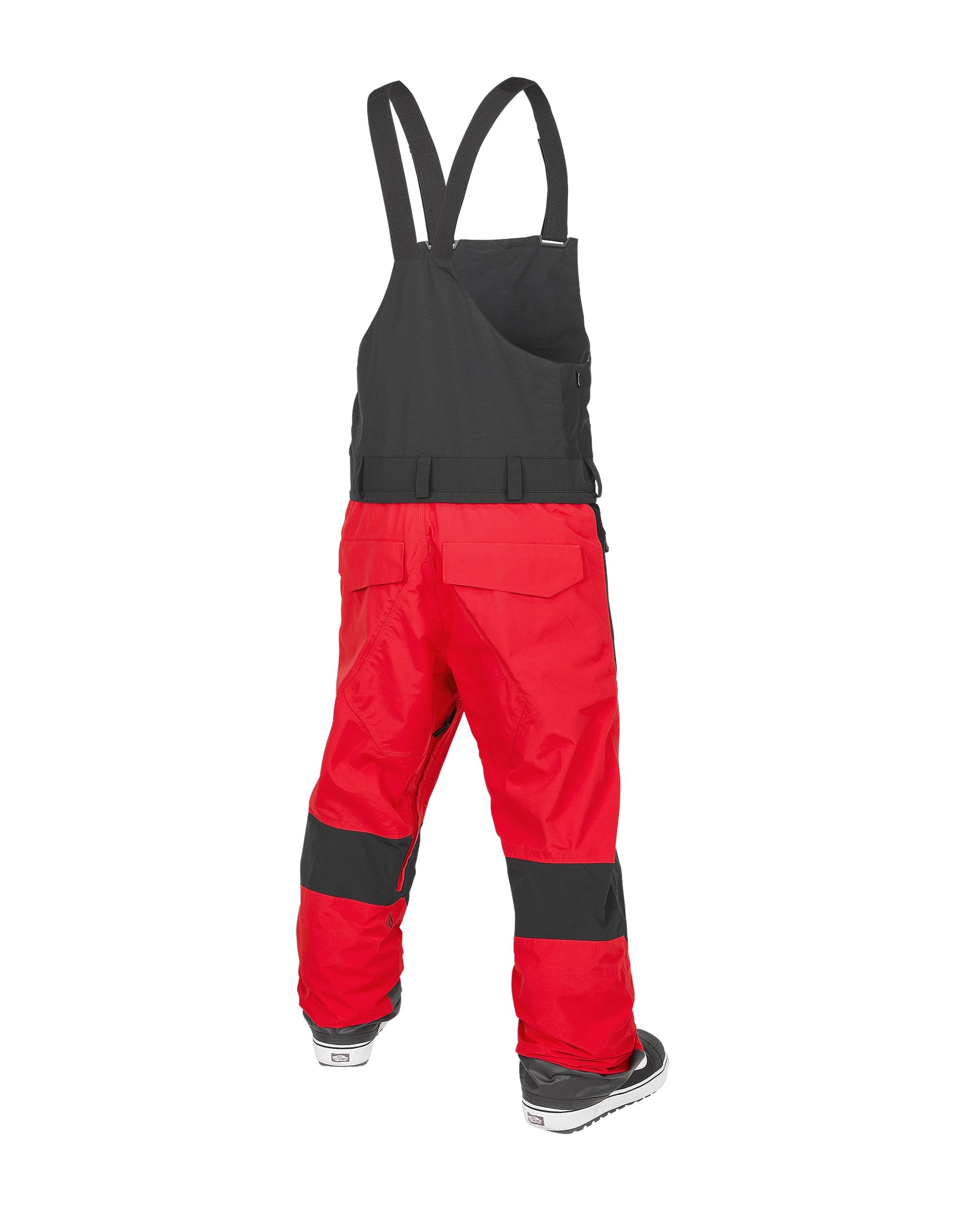 Volcom Men's Rain Gore-Tex Relaxed Fit Snowboard Bib Overall Crimson