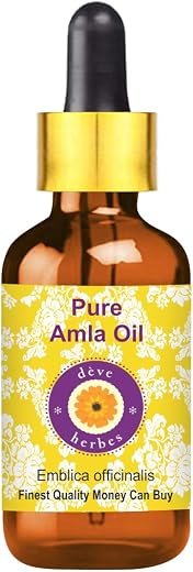 Deve Herbes Amla Oil (Emblica officinalis) with Glass Dropper | Infused | Pure | Non-Sticky | Lightweight | For Hair Care ...