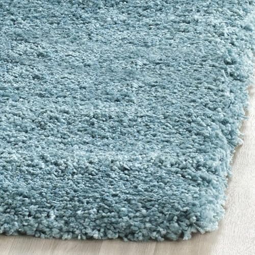 Image of Solid Shaggy Rugs and Carpet for Bedroom Living Room 2x6 Feet M-5