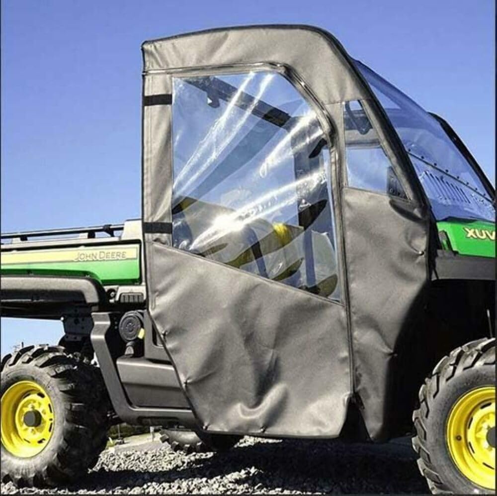 John Deere Gator XUV with Falcon Ridge soft doors, partially open