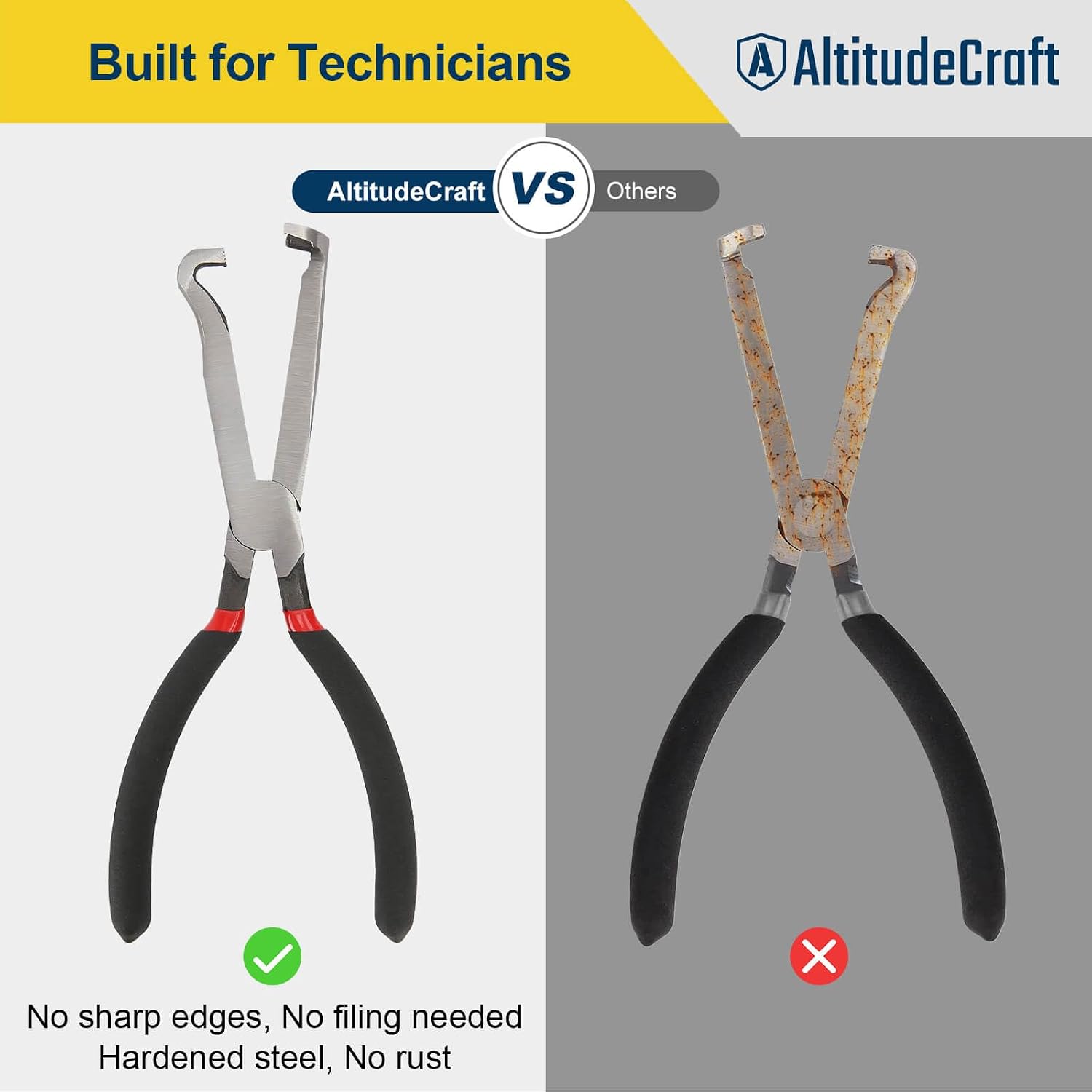 Electrical Disconnect Pliers, Precision-Machined Automotive Disconnect Tool for Cars, MAF Sensors, Fuel Injectors and Ignition Coils, Fuel Line Disconnect Tool, One-Hand Use