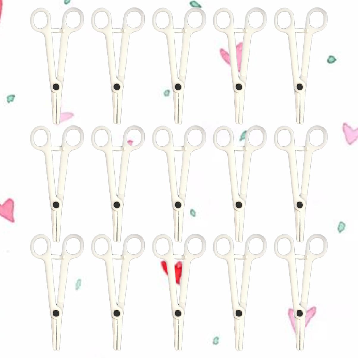 25pcs Disposable Piercing Pliers Diagonal Pliers Plastic Forceps for Body Piercing Tools Easy to Use