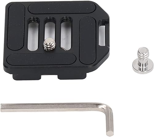 Miniatura 7 de Placa de liberación rápida para cámara con rosca de tornillo de 14 pulgadas, adaptador de montaje de placa de liberación rápida para cabezal de