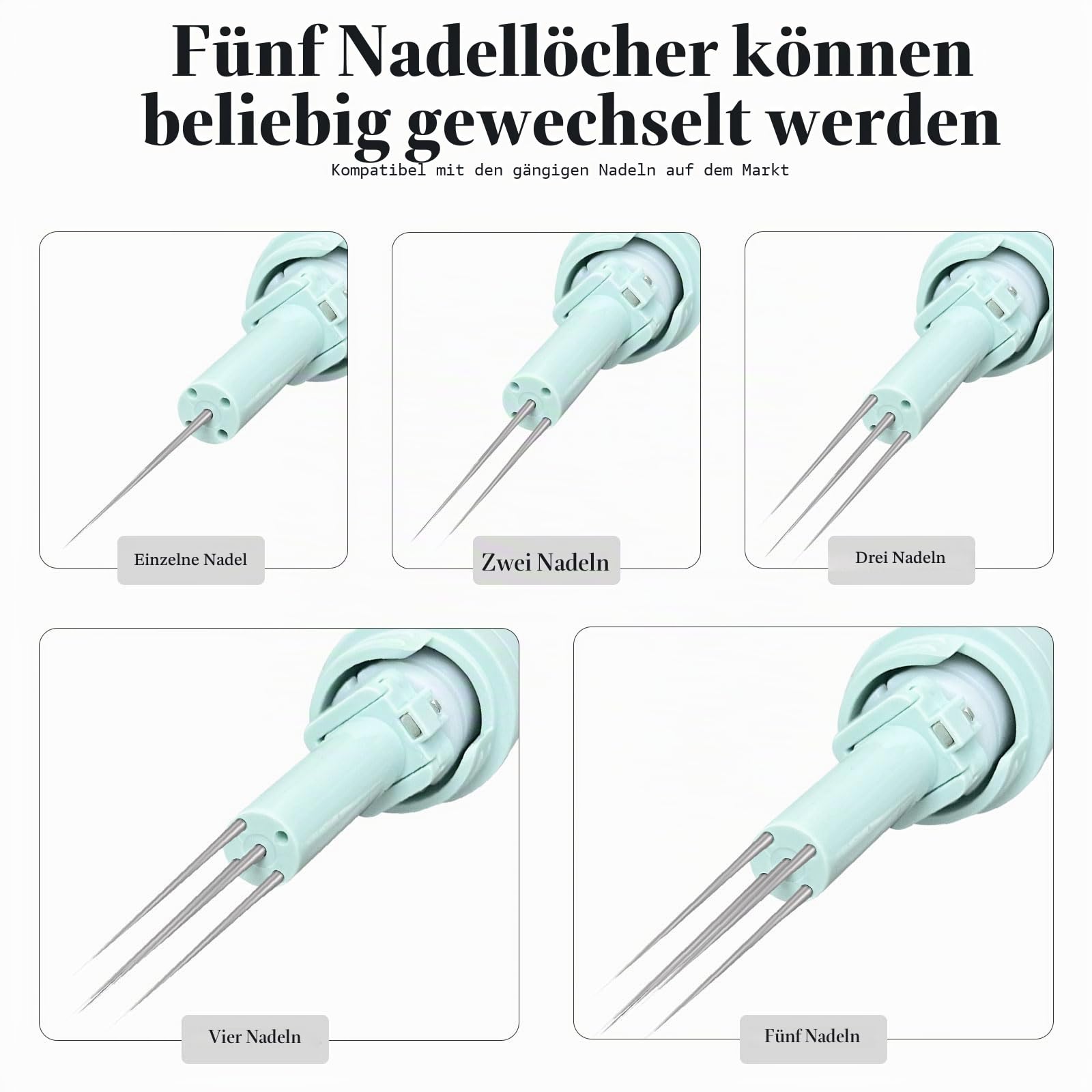 Elektrische Nadelfilzmaschine, 5-Gang-Steuerung, Multi-Nadel, Fingerschutz, Wollfilz Bastelset für Erwachsene