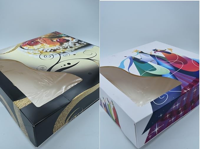 Extra Grande Caja para Roscón de Reyes 10 Unidades 35cm x 35 cm, Caja Repostería