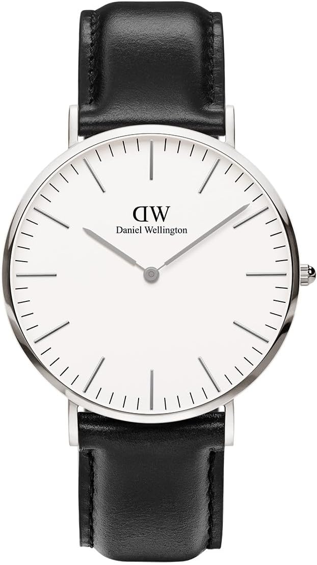 Reloj clásico para hombre - Caja de 36 mm - 40 mm, movimiento de cuarzo japonés, correa de cuero, resistente al agua, reloj analógico para hombre - Sheffield