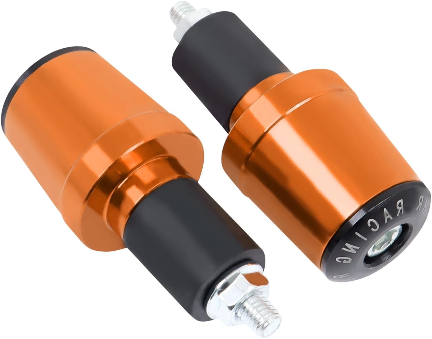 CHIFUN Motorcycle Bar Ends Plug Universal for 7/8" 22mm Handlebar CNC Aluminum Bar End Caps Weight Slider Replacement for Honda Yamaha Suzuki Motorbike Dirt Bike Scooters(Orange)