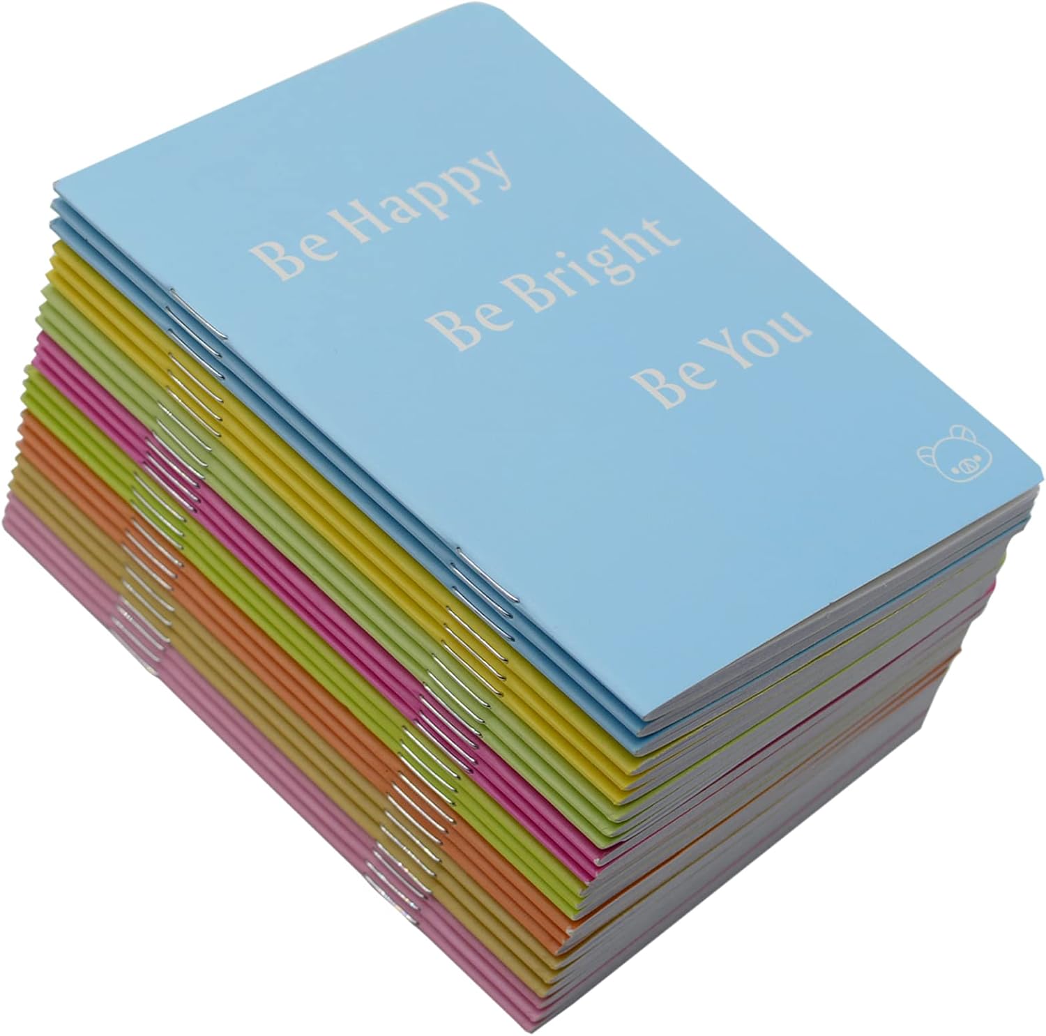24 Pcs 4.9 Inch x 3.5 Inch Pocket Notebook 24 Sheets (48 Pages) 7mm College Ruled 70 Gsm Paper(24)