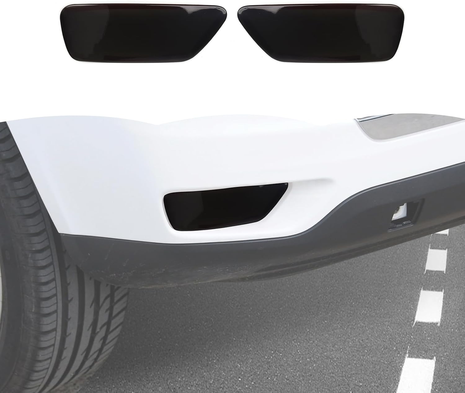 RT-TCZ Smoked Black Rear Fog Light Lamp Trim Cover Decoration Exterior Accessories for Jeep Grand Cherokee 2011-2020,for Jeep Compass 2011-2016,for Dodge Journey 2013-2016