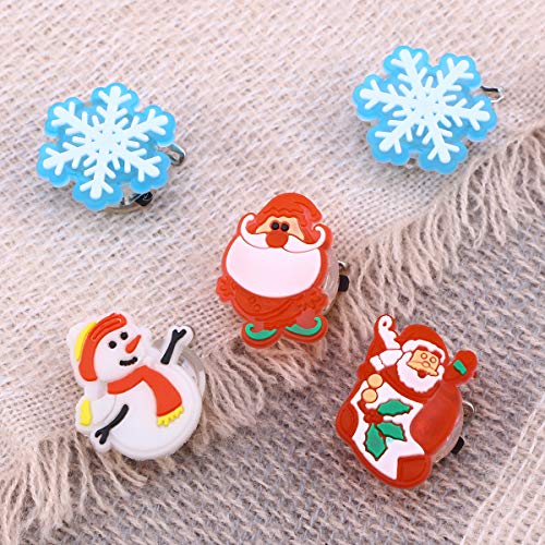 Toymytoy 50Pcs Christmas Brooch Pins Led Brooch Kids Party Supplies Flashing Light Brooch (Style Mixed) #TOP5