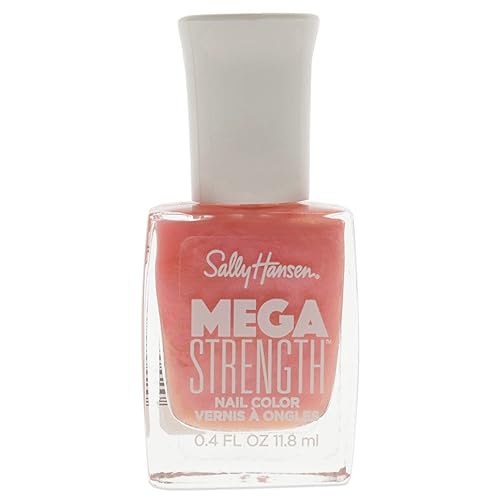 Sally Hansen Mega Strength - Esmalte de uñas Sally Sells Sea Shells 04 onzas líquidas