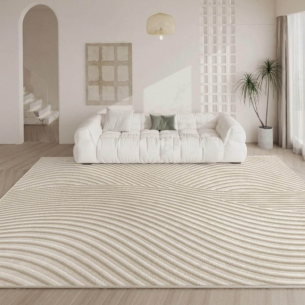 Tapis maison lavable style crème français luxueux 80x120cm