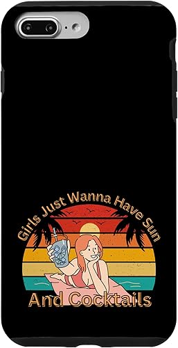 Vista 19 de iPhone 14 Girls Just Wanna Have Sun And Cocktails Squad Trip Woman's Case