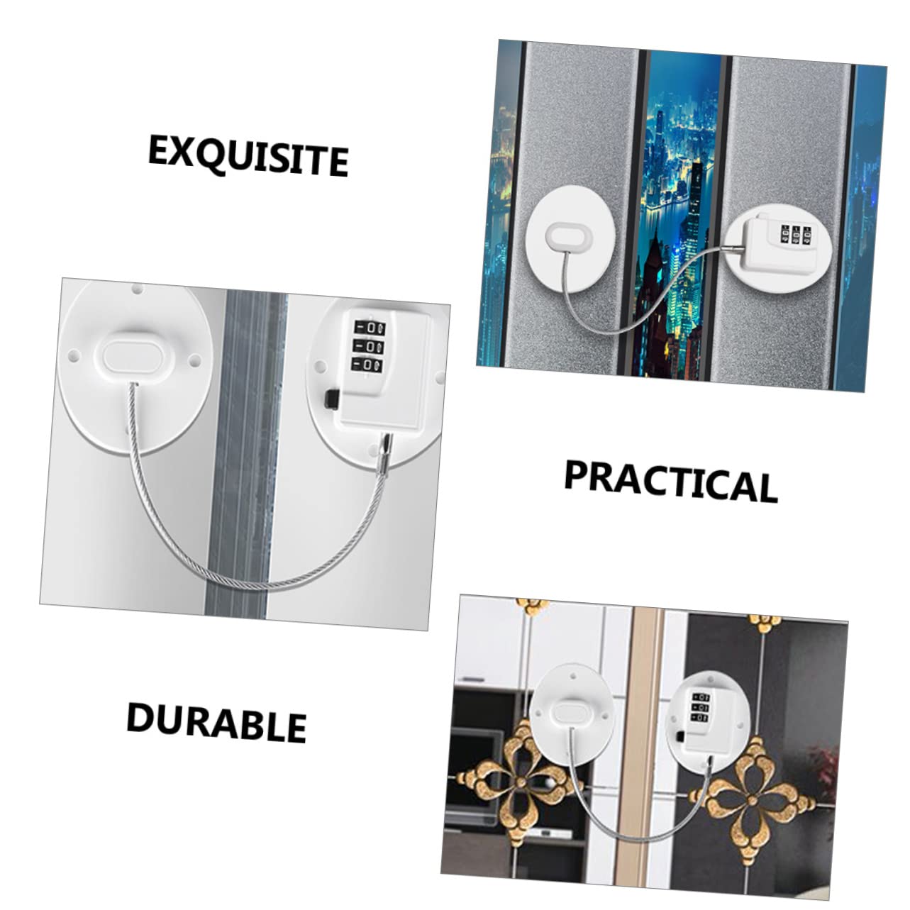 jojofuny 5pezzi Serratura Digitale Combinata Per Frigorifero Sicurezza Facile Da Usare Protezione Per Famiglie e Infanti Design Resistente e Durevole