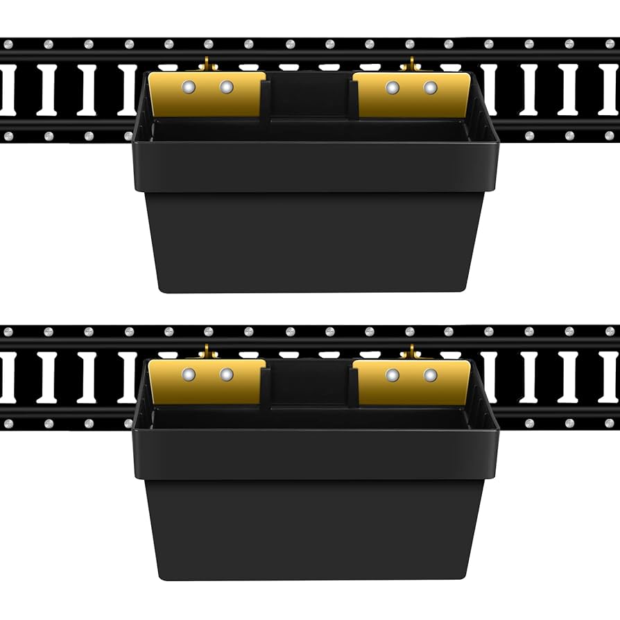 Onesnt 2 Pack E-Track Basket Storage Bin| E Track Box for