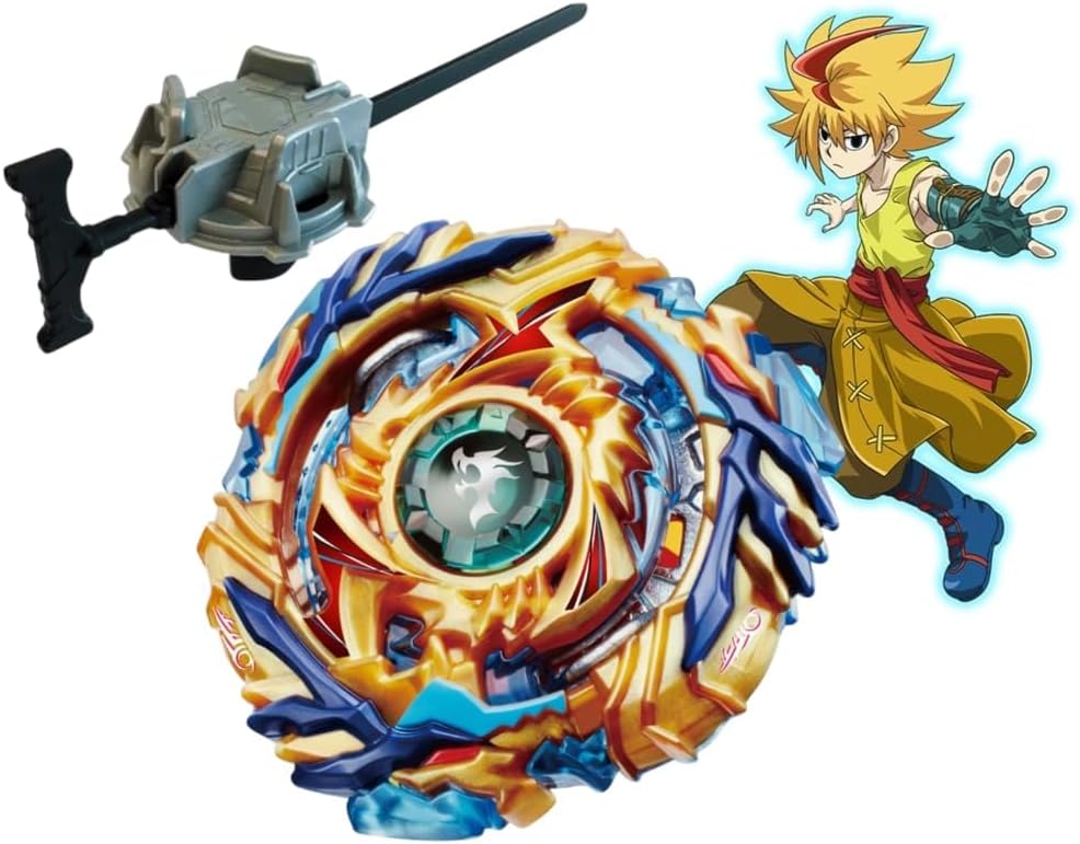 RoyaldealsBattle Top B-79 Draiin Fafniir.8NT Stamina Starter with Launcher High-Speed Spinning Top for Intense Battles and Competitive Play Left Spin top