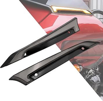 Motorcycle LED Windshield Trim Lights Running Turn Signal Windshield Decorative Lamps Fit for Harley Road Glide FLTRX 2015-up Black Gray