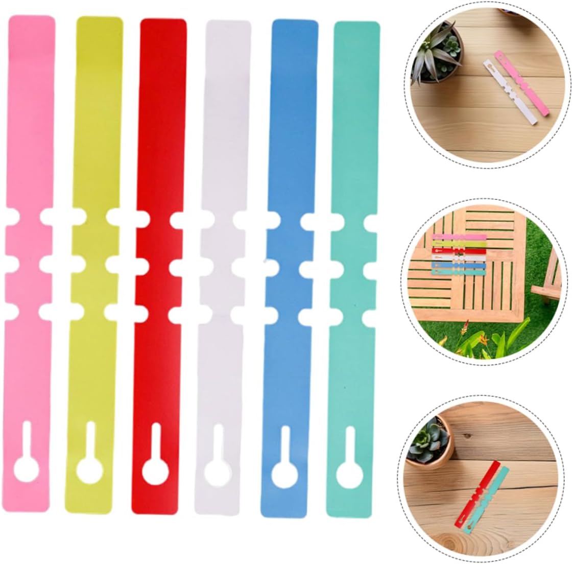 1200pcs PVC Plant Labels with Adjustable Rings Plastic Garden Tags for Outdoor Use Multi-Color Plant Identification Markers for Trees Flowers and Nursery Labeling