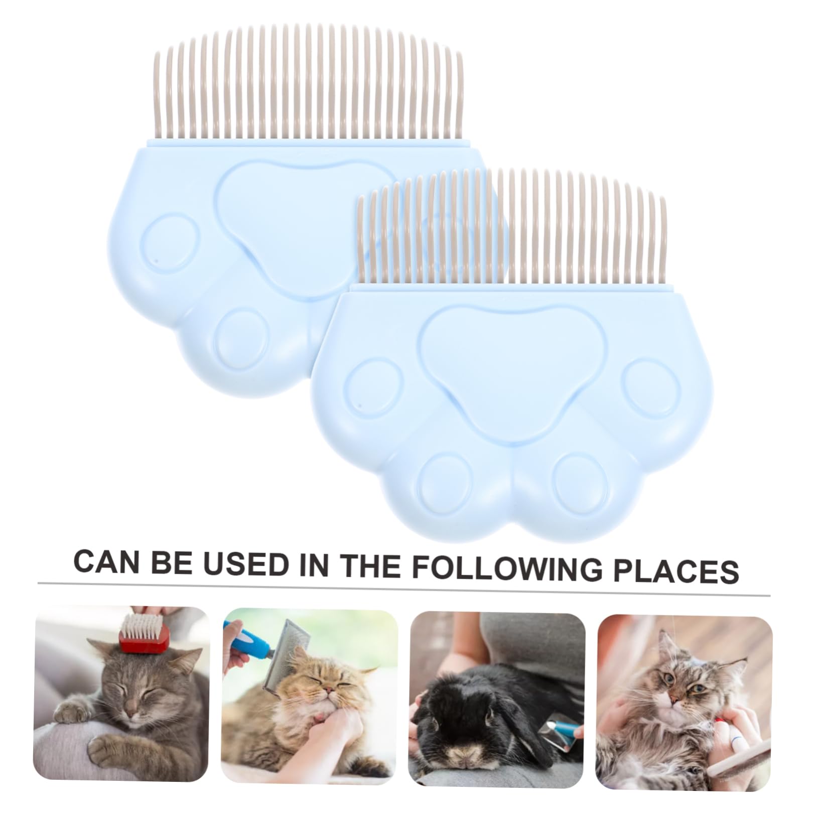 Toddmomy 2Pcs Cat Grooming Brush Pet Comb for Efficient Hair Removal Knotting Massage for Cats Dogs Comfortable Durable