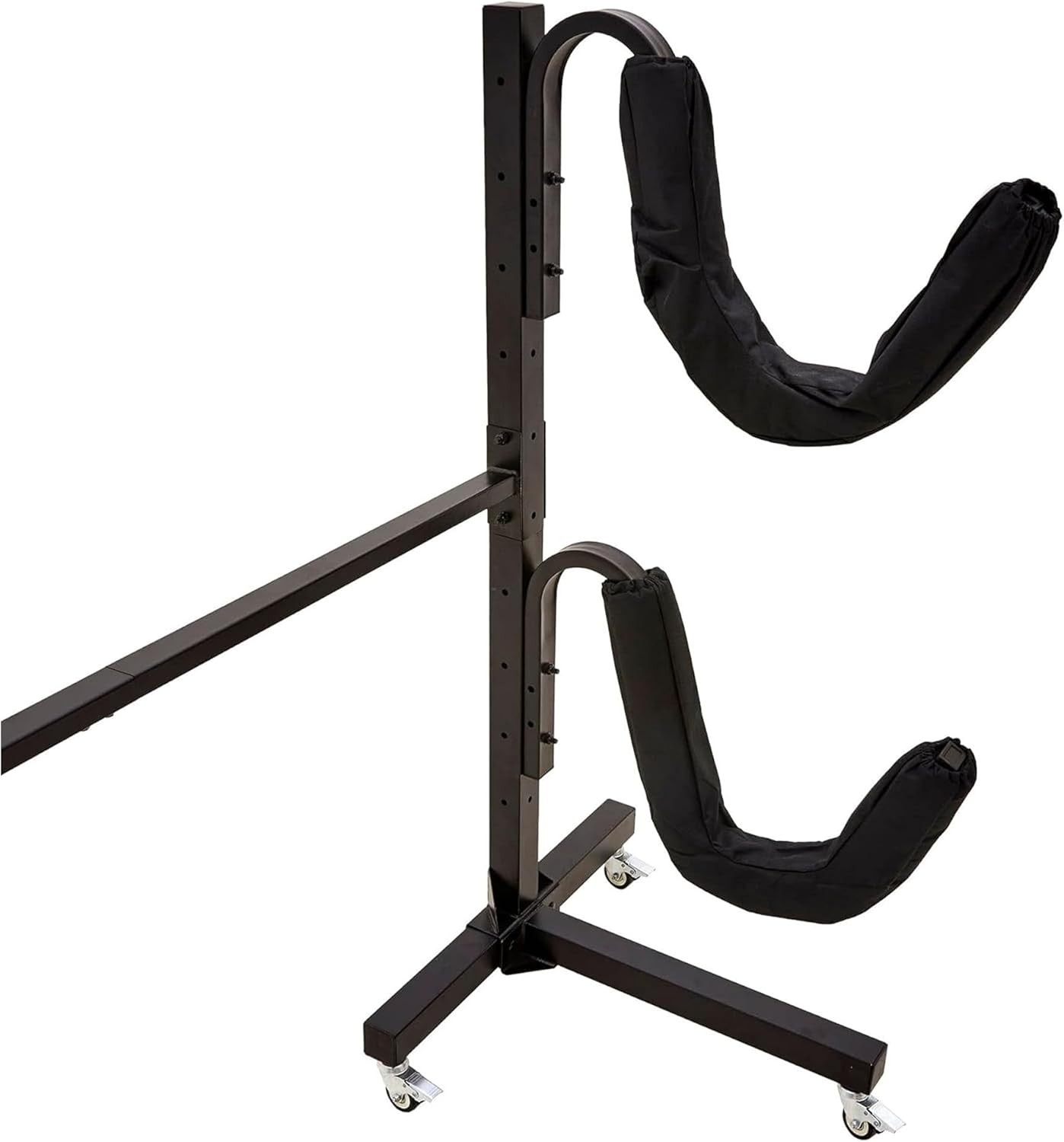 Elevate Outdoor Freestanding Storage Rack for 2 Kayaks or SUPs, Indoor or Outdoor Use with 175 lb. Capacity and Locking Casters