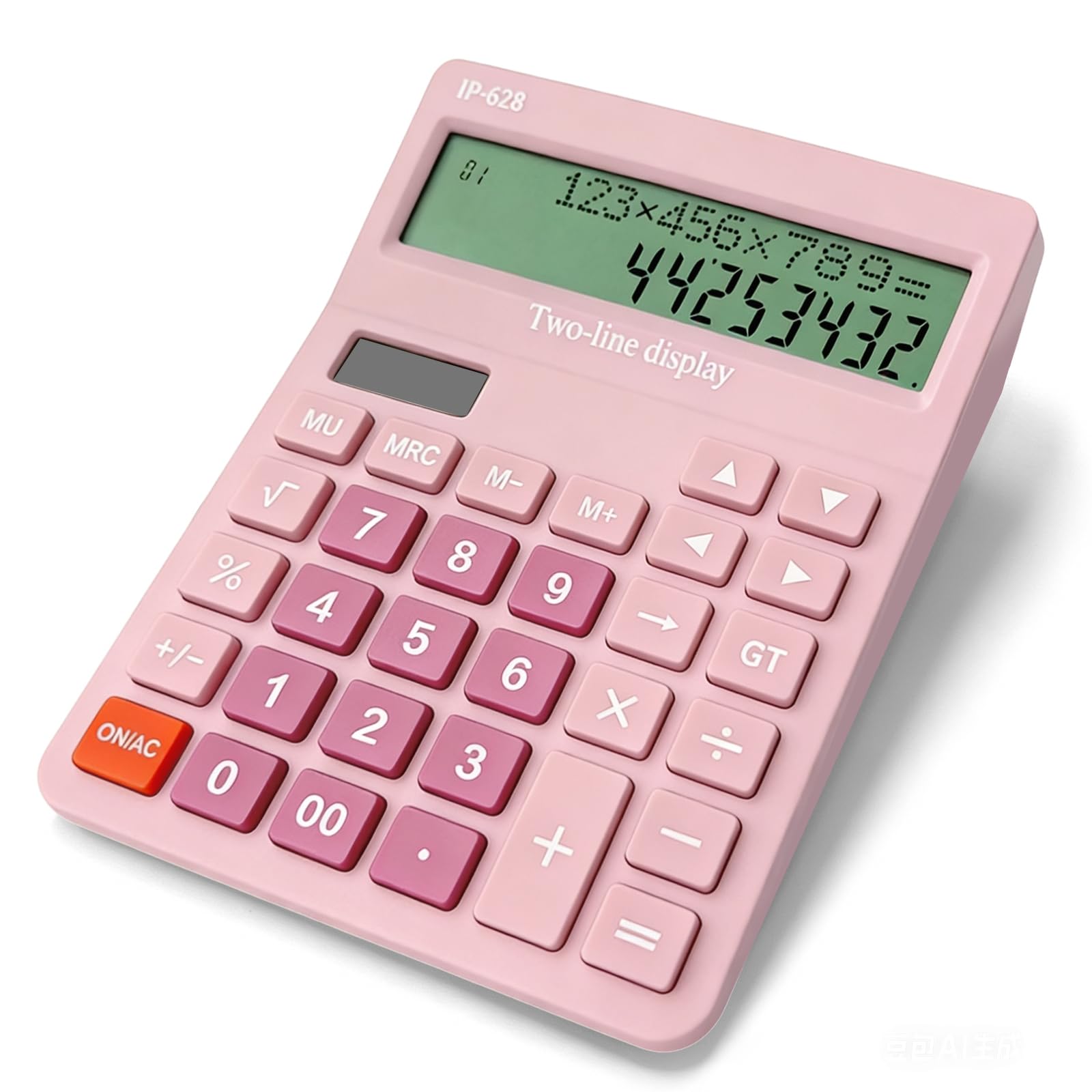 Calculadoras de escritorio, calculadora de escritorio con pantalla grande de 2 líneas, calculadora básica con botón grande, calculadora de 4 funciones para negocios, estudiantes, suministros de