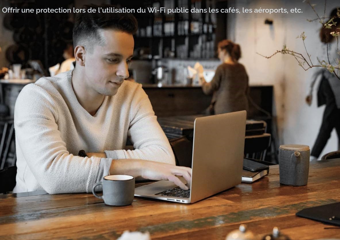 Deeper Connect Air Routeur WiFi sans fil portable sans fil, routeur VPN gratuit à vie pour la vie privée en voyage, routeurs VPN compacts pour la maison et le travail à distance