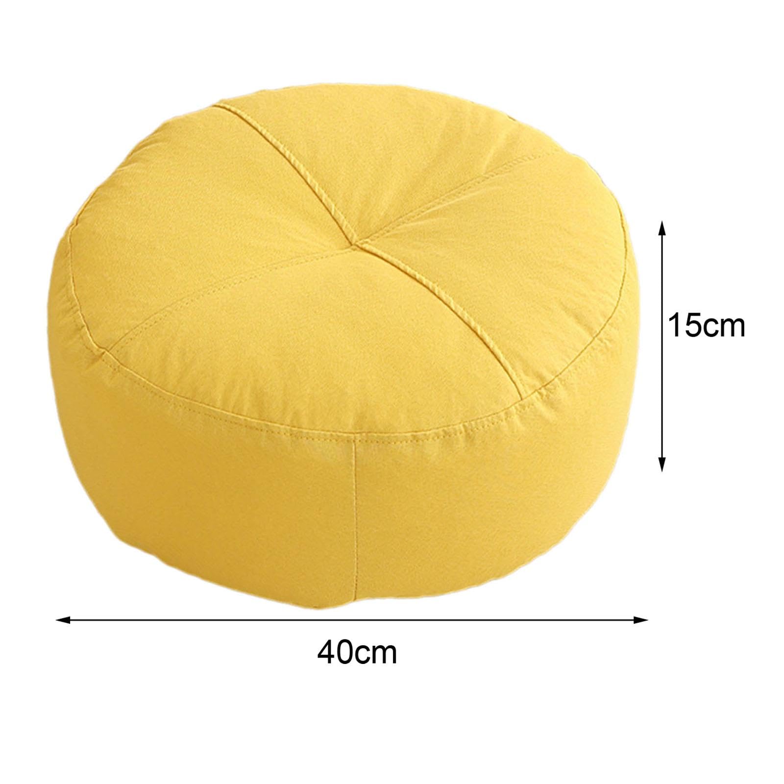 Baoblaze Rundes Bodenkissen, Meditationskissen, stützendes Bodenkissen, Sitzkissen für Yoga, Sofa, Wohnzimmer, Innenbereich, Arbeitszimmer, Gelb