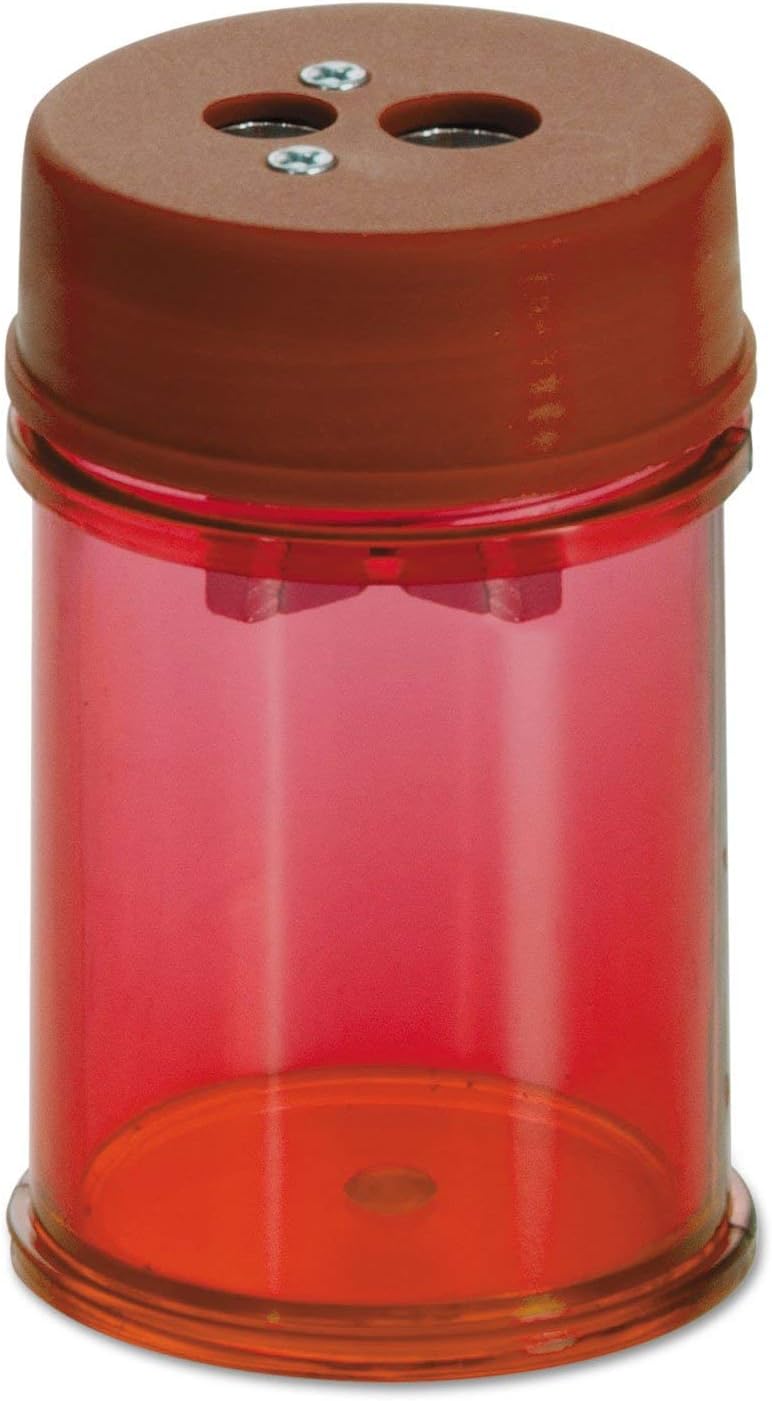 Officemate 30240PK Pencil/Crayon Sharpener, Twin, Red, 1 3/8w x 1 3/8d x 2 1/8h, 8/Pk