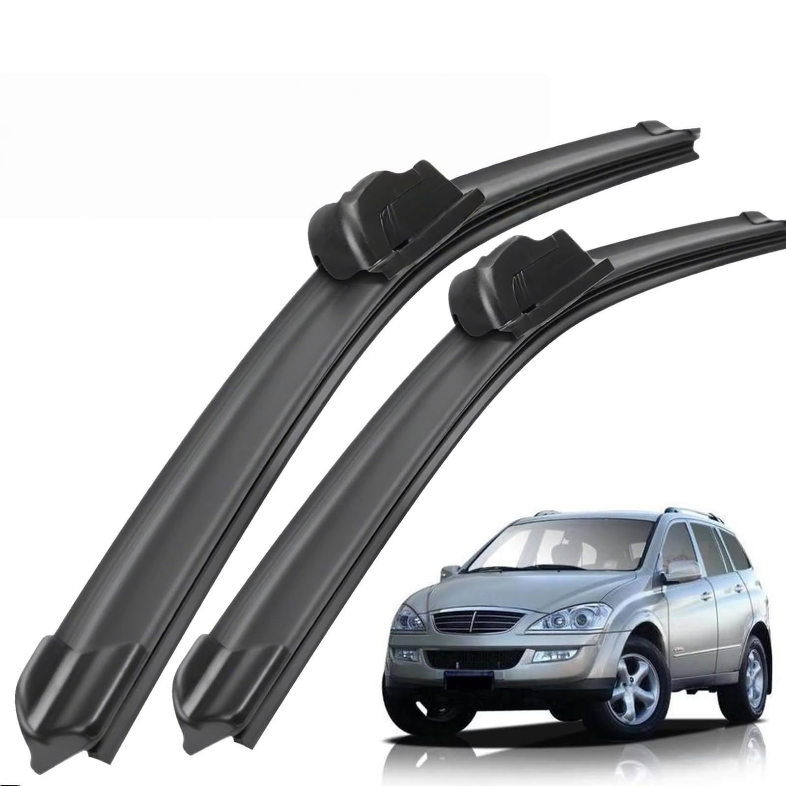 PAPEP Windscreen Wiper Blades for Ssangyong Kyron 2005-2011 22"+19", Front Replacement Wipers OEM Quality Water Repellent Rubber Automotive Windshield