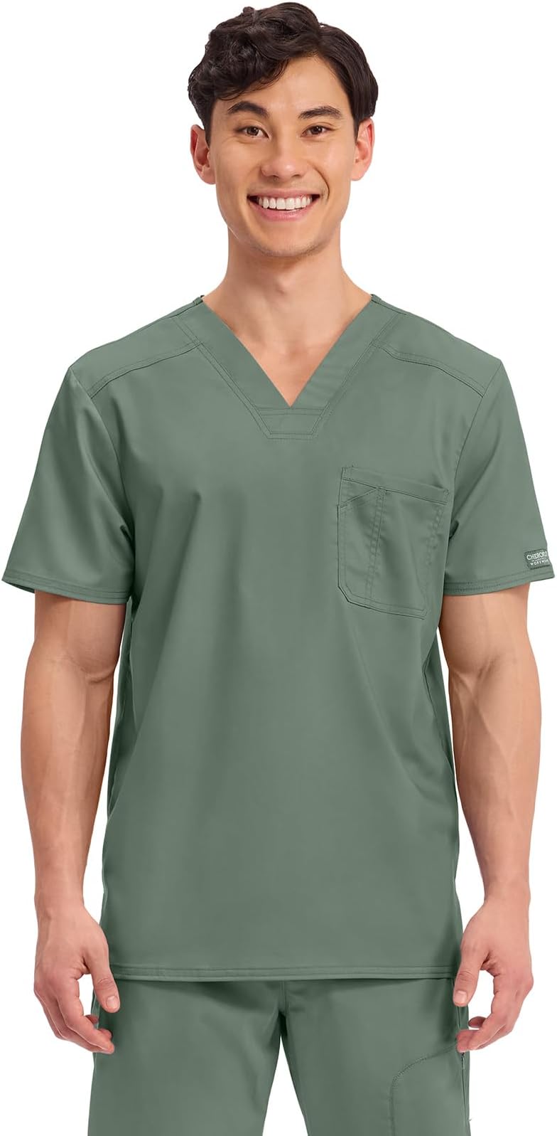 CHEROKEE Men's V-Neck Top Medical Scrubs Shirt